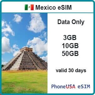 [멕시코 eSIM] 데이터전용 이심 핫스팟 재충전/재설치 남미 유심 I QR코드